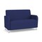 Lesro Siena Lounge Reception Loveseat, Brushed Steel, OH Cobalt Upholstery SN1501 - alternate 1